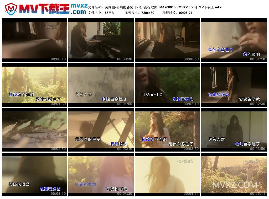 黄绮珊-心痛的感觉_国语_流行歌曲_MA208816